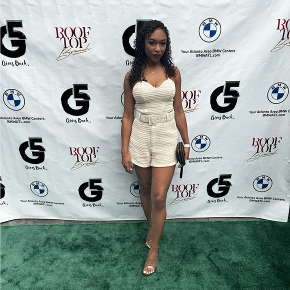 Beige Kelsie Belted Shorts & Lila Bustier - Picture 9 of 9